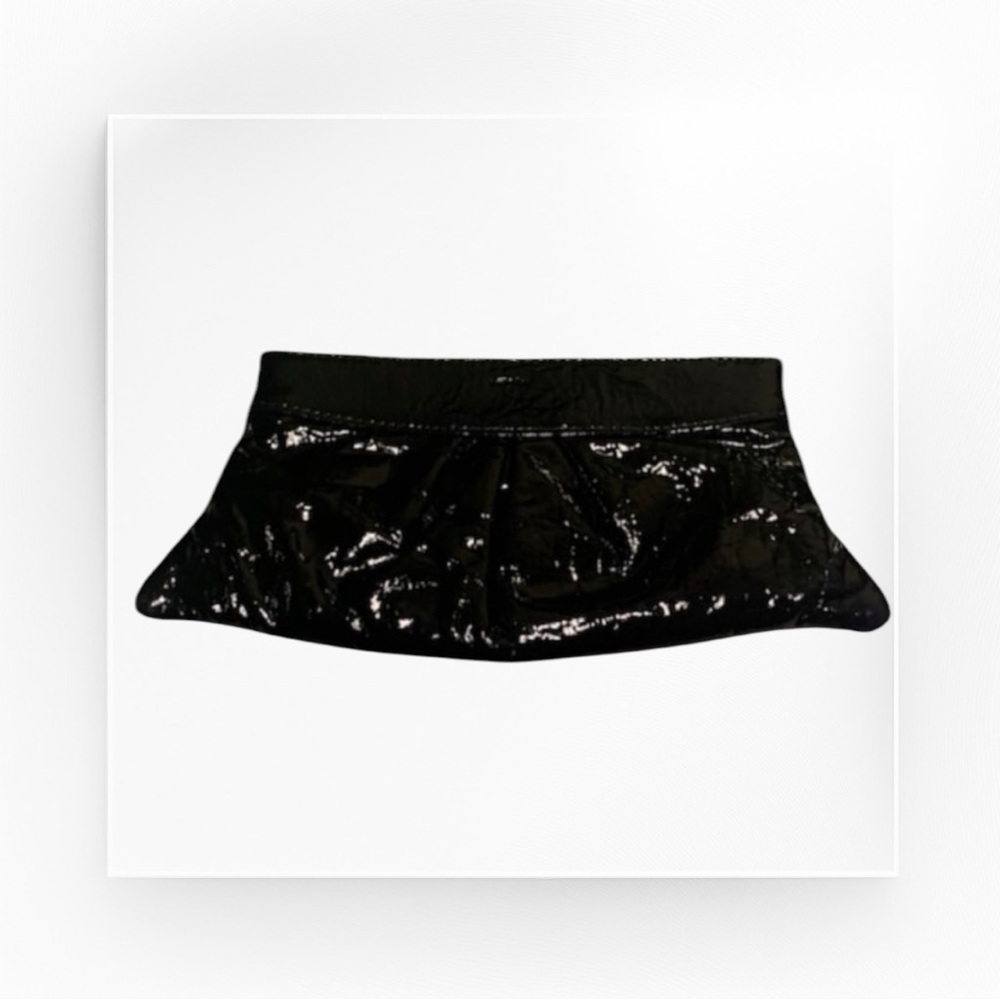 LAUREN MERKIN Patent Leather Black Clutch
